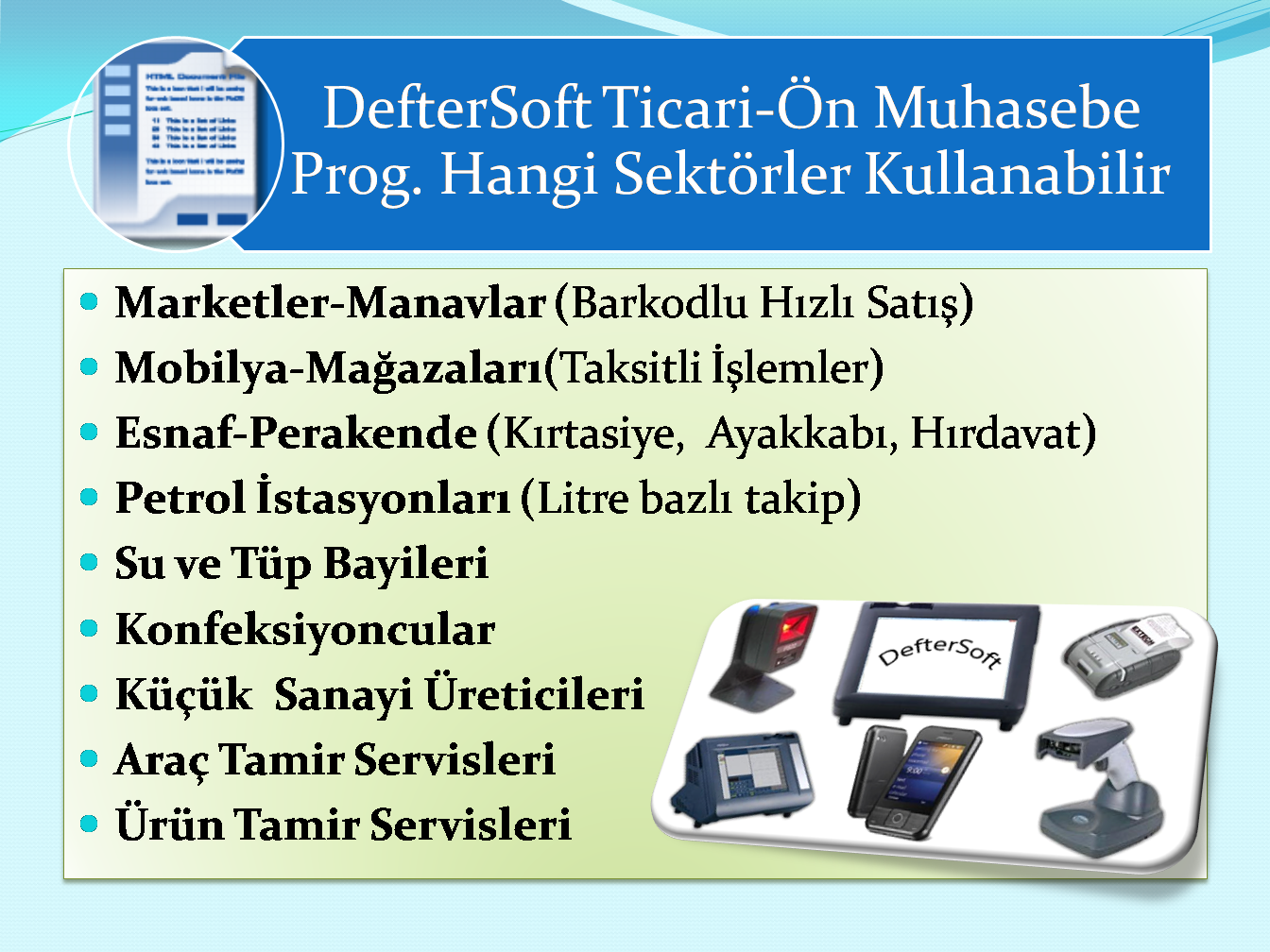 Deftersoft Ticari Program Yazılımı